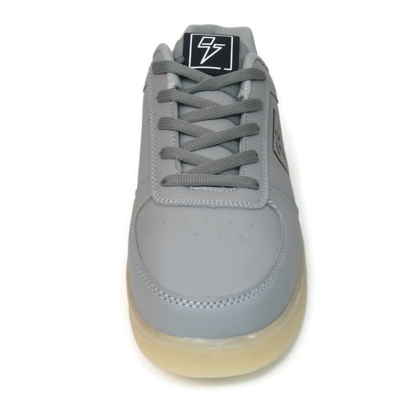 Electric Styles LED Shoes Women's Light Up Glow Sneakers gray Lo Top Bolt EDM - Picture 8 of 14